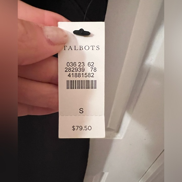 Talbots Black Shift Cotton Dress NWT Size Small - Picture 10 of 10